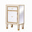 Elegant Decor Reflexion 18" End Tables, Antique Gold
