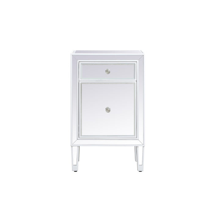 Elegant Decor Reflexion 18" End Tables, White - MF72035WH