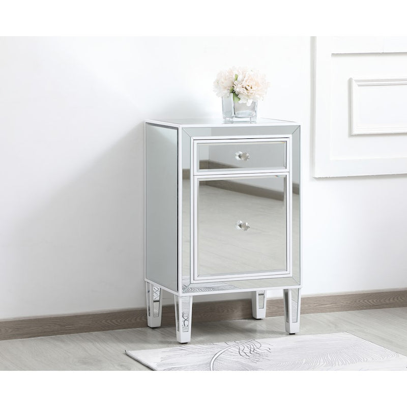 Elegant Decor Reflexion 18" End Tables, White