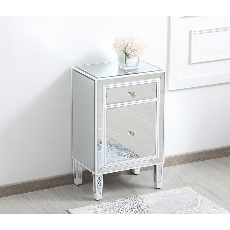 Elegant Decor Reflexion 18" End Tables, White