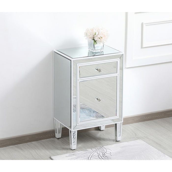 Elegant Decor Reflexion 18" End Tables, White