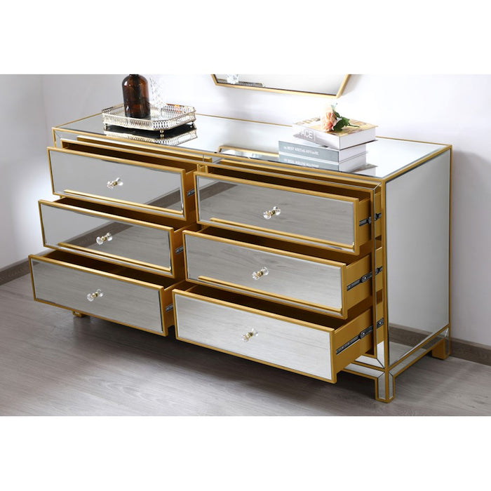 Elegant Decor Reflexion 60" Cabinets, Antique Gold