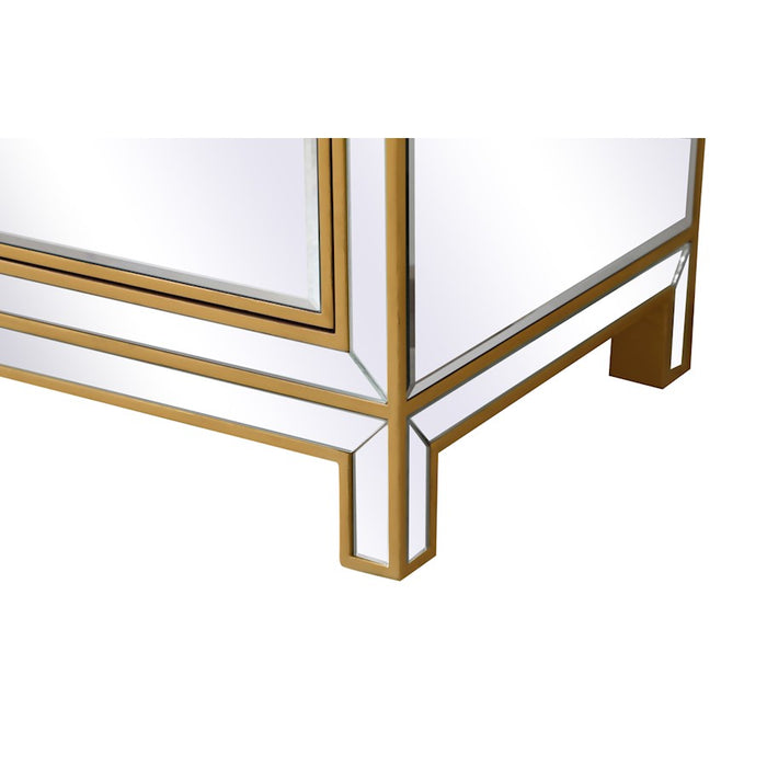 Elegant Decor Reflexion 60" Cabinets, Antique Gold