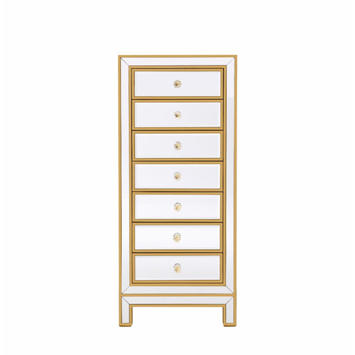 Elegant Decor Reflexion 18" Lingere Chests, Antique Gold - MF72047G