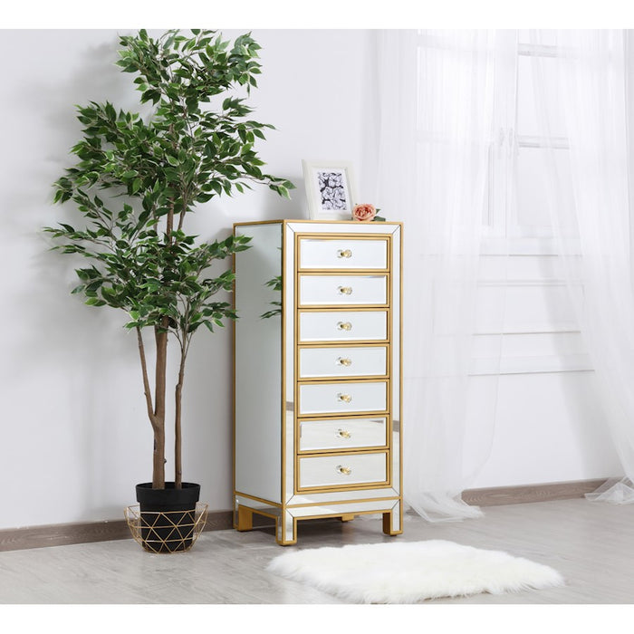 Elegant Decor Reflexion 18" Lingere Chests, Antique Gold