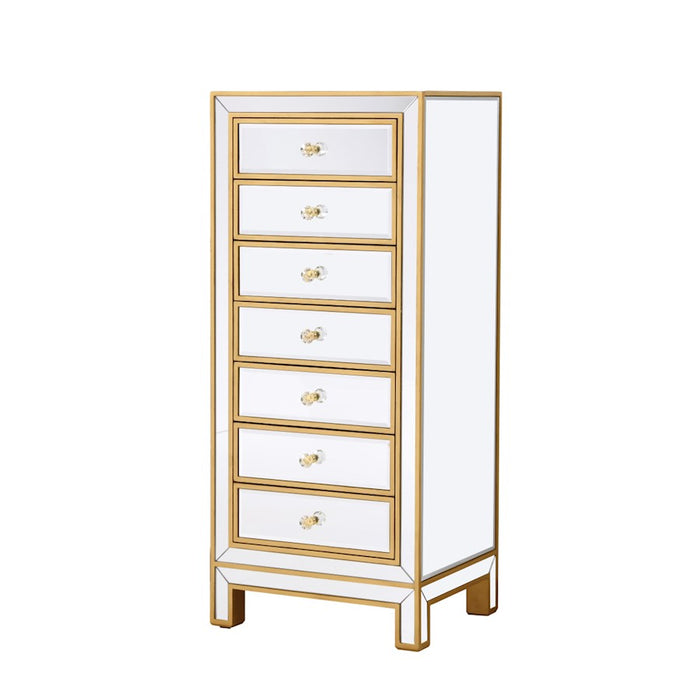 Elegant Decor Reflexion 18" Lingere Chests, Antique Gold