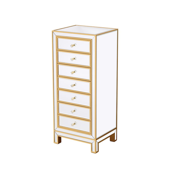 Elegant Decor Reflexion 18" Lingere Chests, Antique Gold