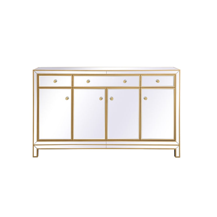 Elegant Decor Reflexion 60" Credenza, Gold