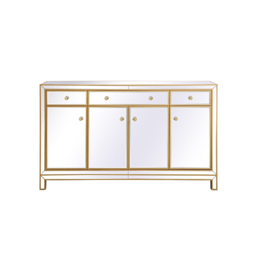 Elegant Decor Reflexion 60" Credenza, Gold
