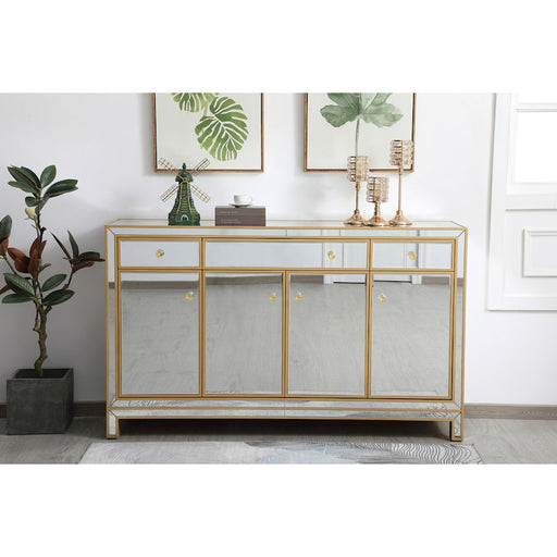 Elegant Decor Reflexion 60" Credenza, Gold