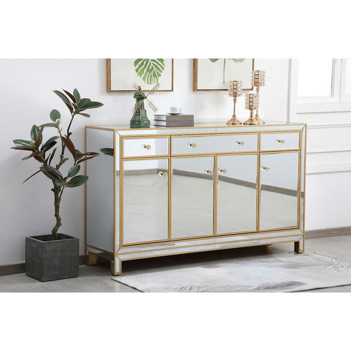Elegant Decor Reflexion 60" Credenza, Gold