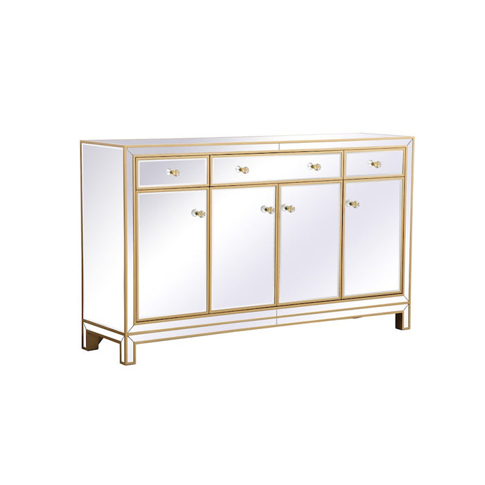 Elegant Decor Reflexion 60" Credenza, Gold