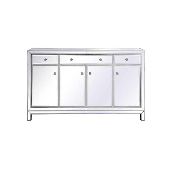 Elegant Decor Reflexion 60" Credenza, Antique Silver