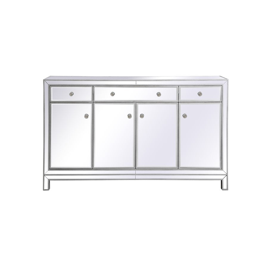 Elegant Decor Reflexion 60" Credenza, Antique Silver