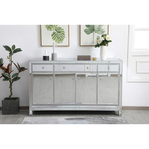 Elegant Decor Reflexion 60" Credenza, Antique Silver
