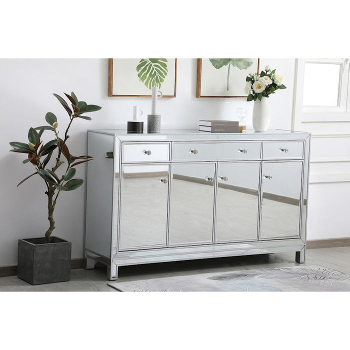 Elegant Decor Reflexion 60" Credenza, Antique Silver