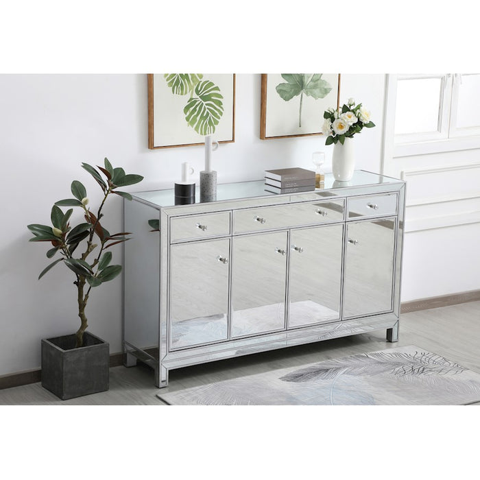 Elegant Decor Reflexion 60" Credenza, Antique Silver