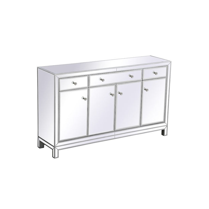 Elegant Decor Reflexion 60" Credenza, Antique Silver