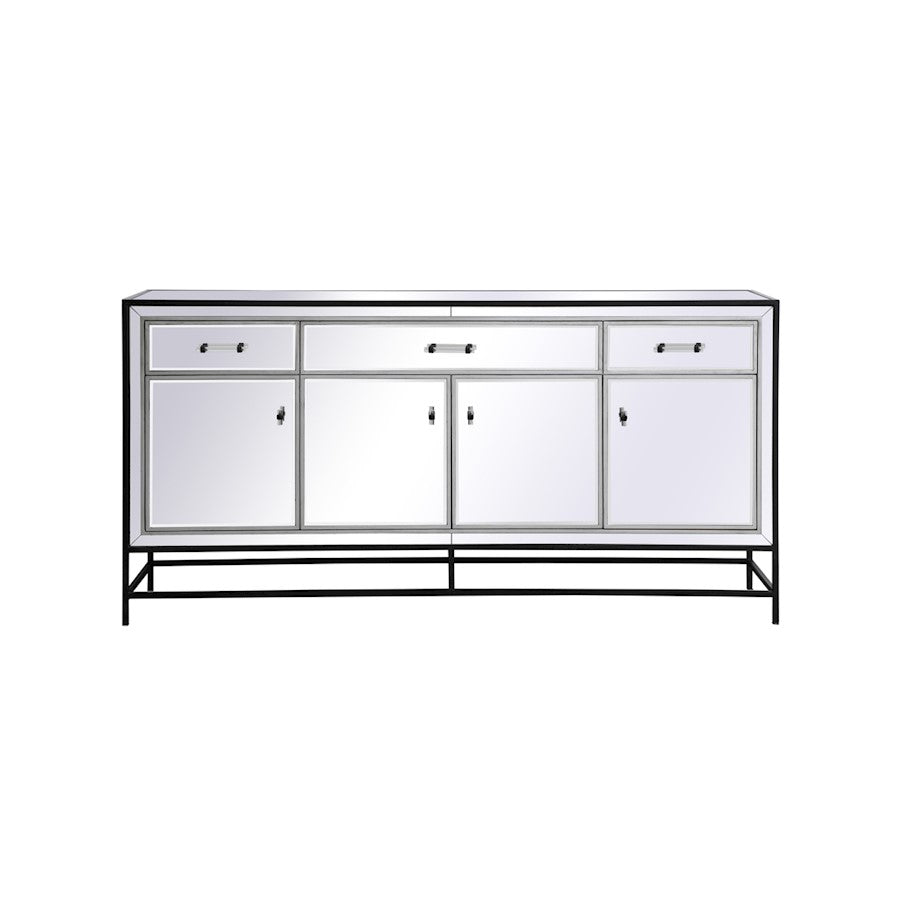 Elegant Decor James 72" Credenza, Black