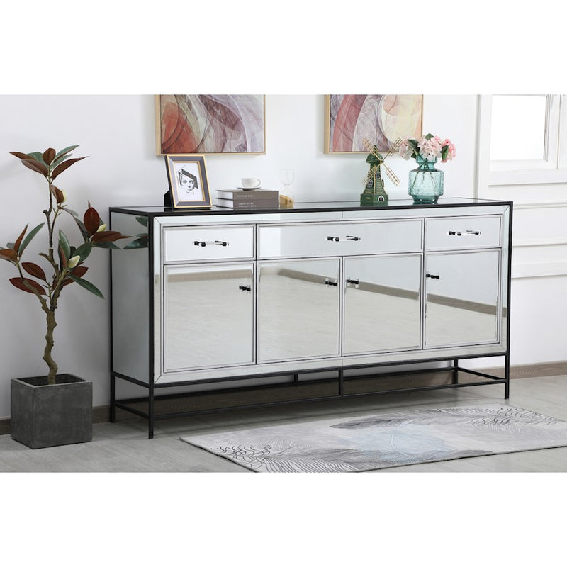 Elegant Decor James 72" Credenza, Black