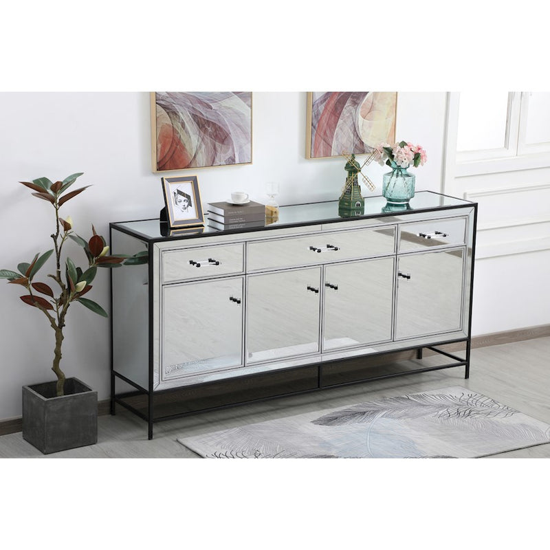 Elegant Decor James 72" Credenza, Black