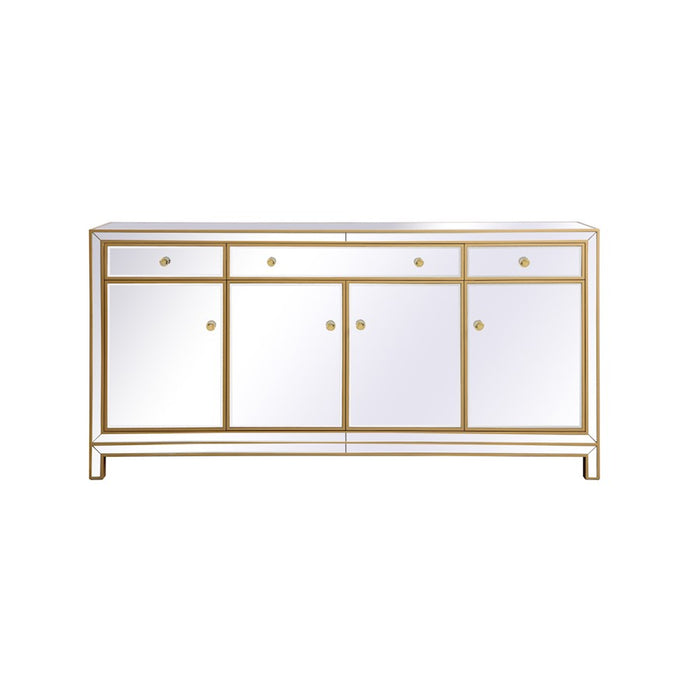 Elegant Decor Reflexion 72" Credenza, Gold