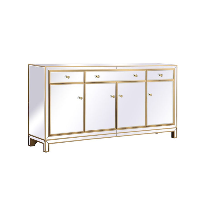 Elegant Decor Reflexion 72" Credenza, Gold