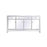 Elegant Decor Reflexion 72" Credenza, Antique Silver