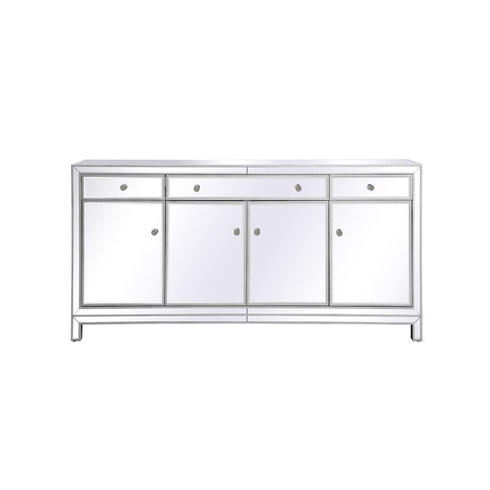 Elegant Decor Reflexion 72" Credenza, Antique Silver