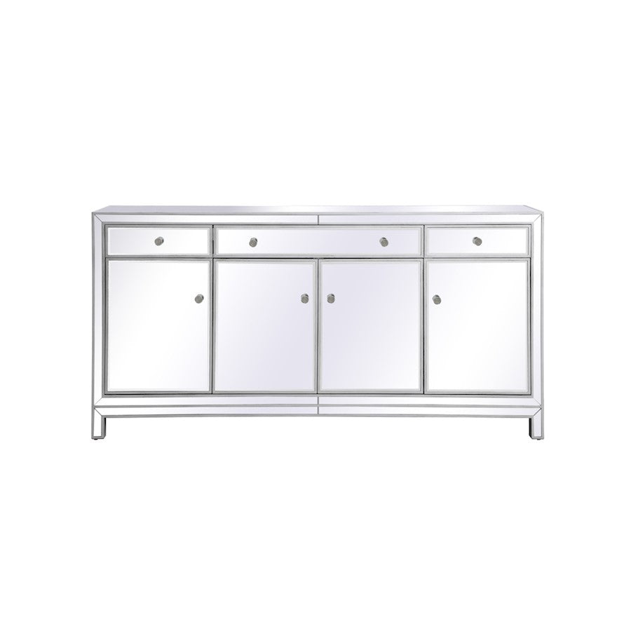 Elegant Decor Reflexion 72" Credenza, Antique Silver