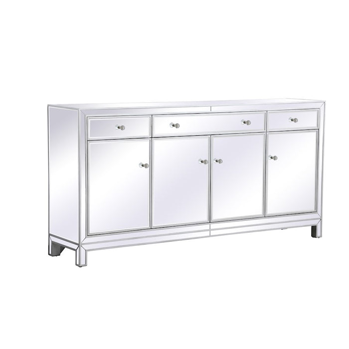 Elegant Decor Reflexion 72" Credenza, Antique Silver