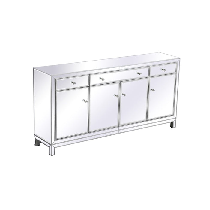 Elegant Decor Reflexion 72" Credenza, Antique Silver