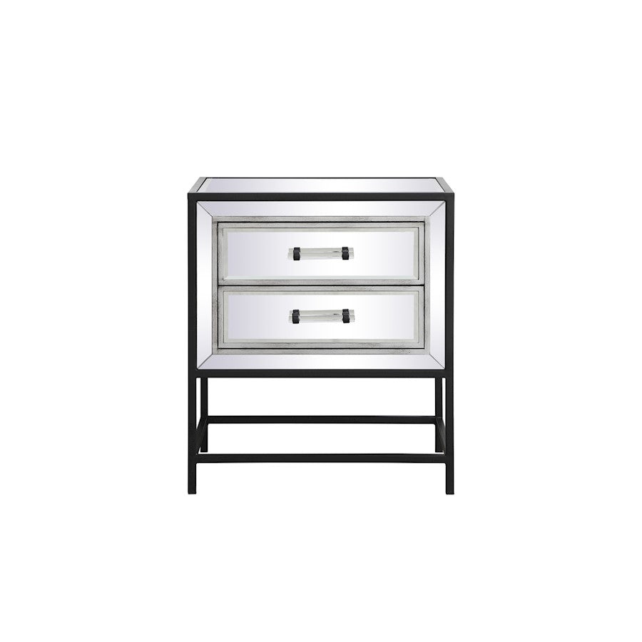 Elegant Decor Beau 21" End Tables, Black