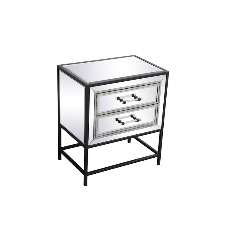 Elegant Decor Beau 21" End Tables, Black
