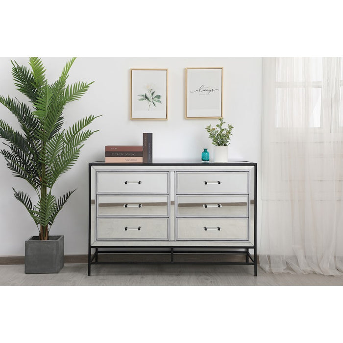 Elegant Decor Beau 48" End Tables, Black