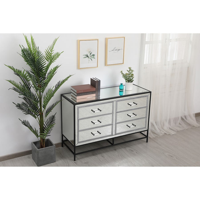Elegant Decor Beau 48" End Tables, Black