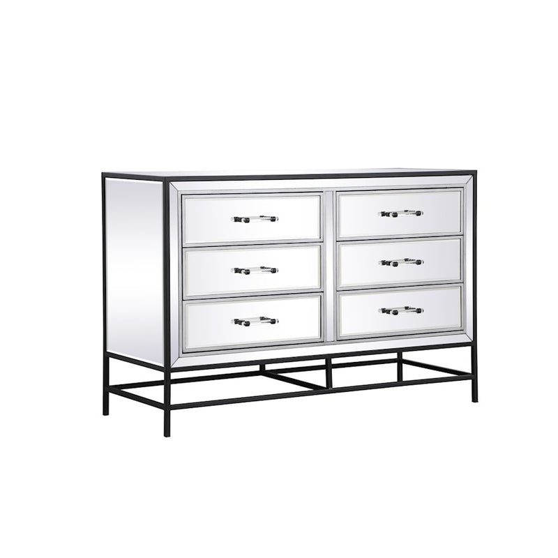 Elegant Decor Beau 48" End Tables, Black