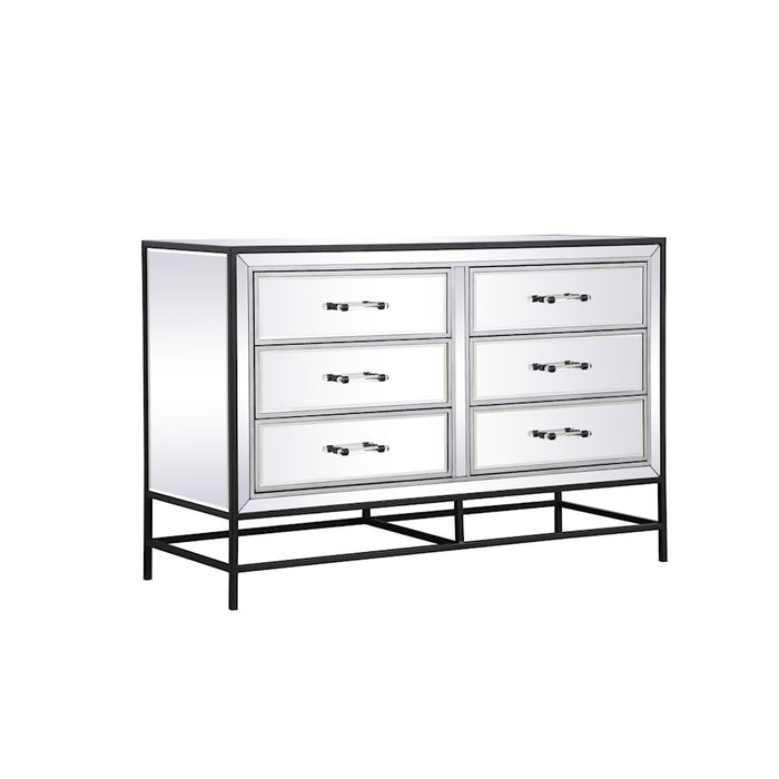 Elegant Decor Beau 48" End Tables, Black