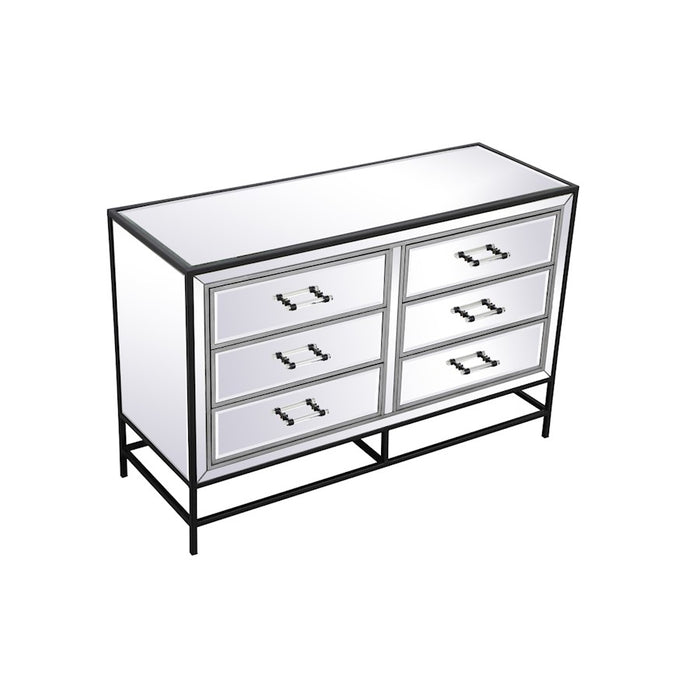 Elegant Decor Beau 48" End Tables, Black