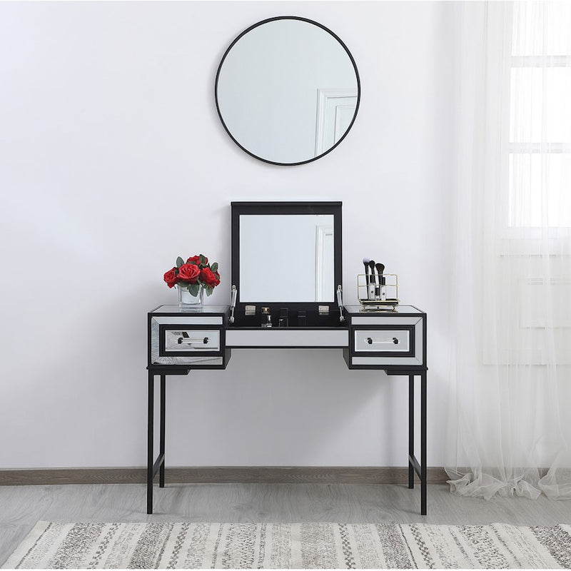 Elegant Decor Beau 41.6" Vanity Table, Black
