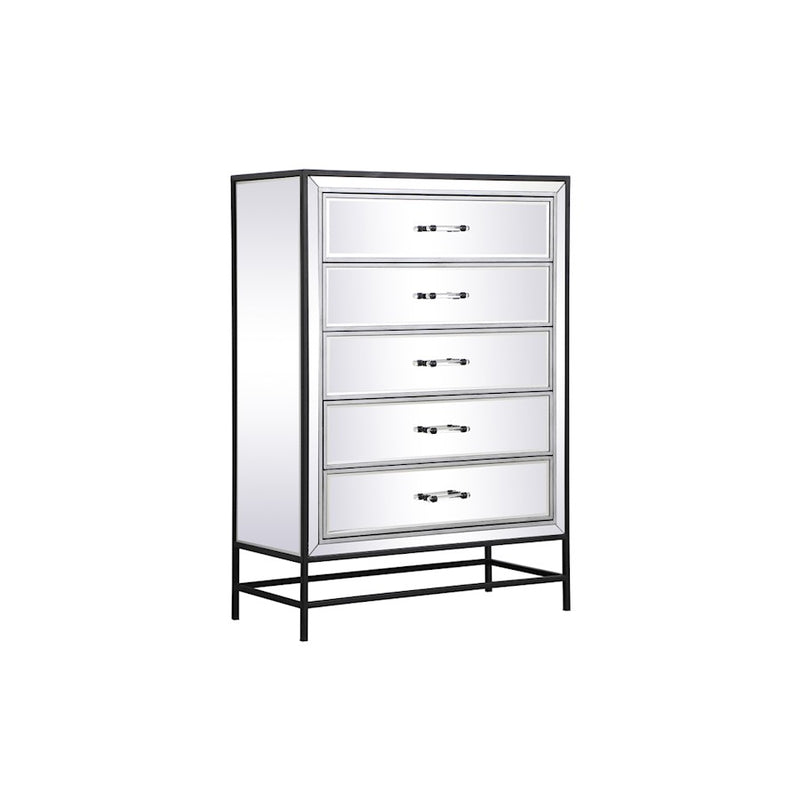 Elegant Decor Beau 34" End Tables, Black