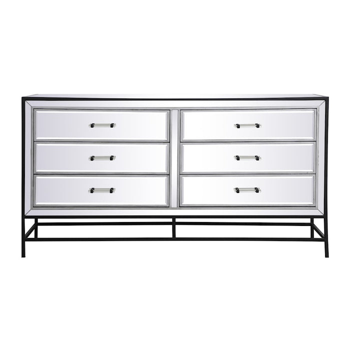 Elegant Decor Beau 60" End Tables, Black - MF73036BK