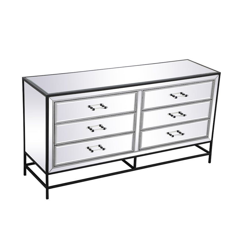 Elegant Decor Beau 60" End Tables, Black