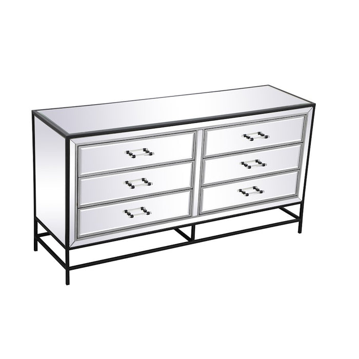 Elegant Decor Beau 60" End Tables, Black