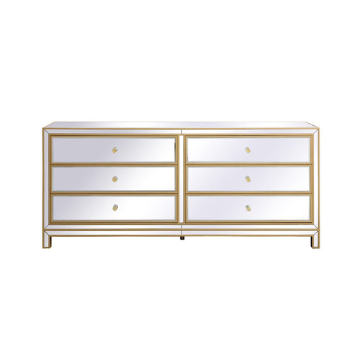 Elegant Decor Reflexion 72" Chests, Gold
