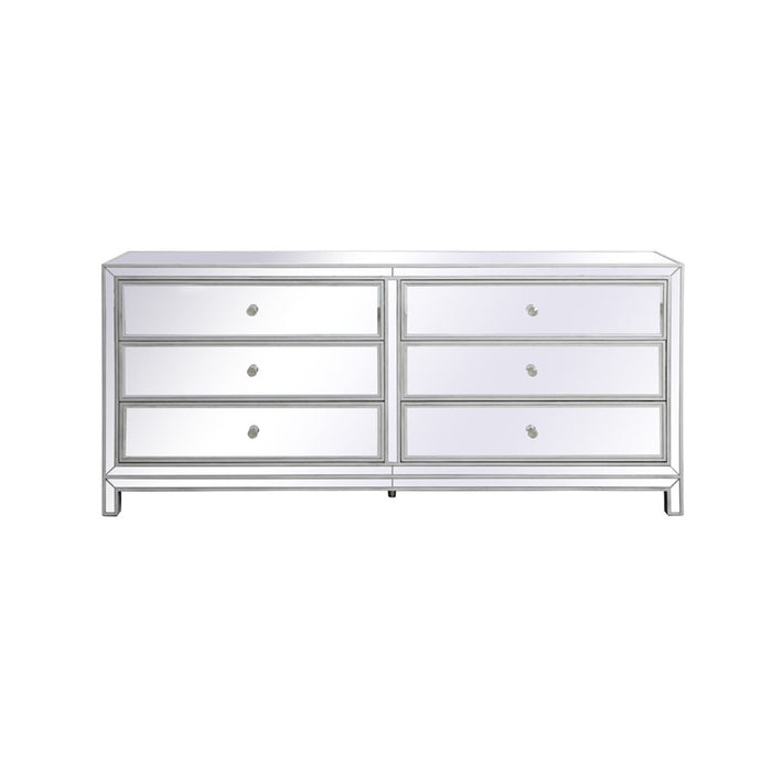 Elegant Decor Reflexion 72" Chests, Antique Silver