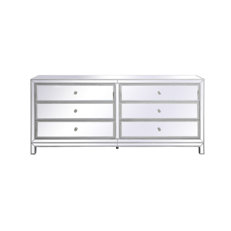 Elegant Decor Reflexion 72" Chests, Antique Silver