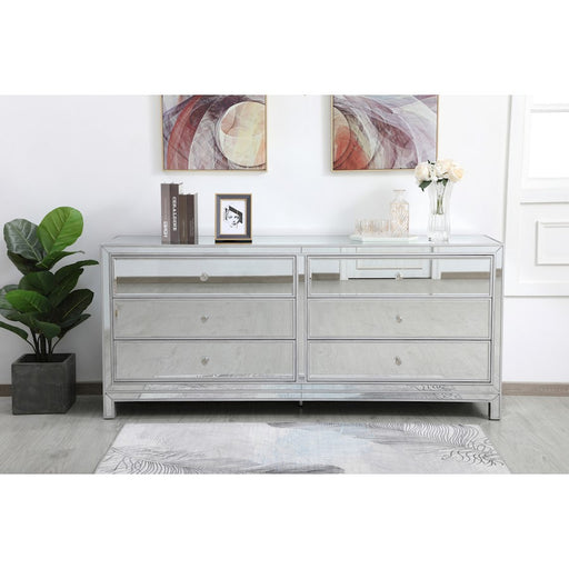 Elegant Decor Reflexion 72" Chests, Antique Silver