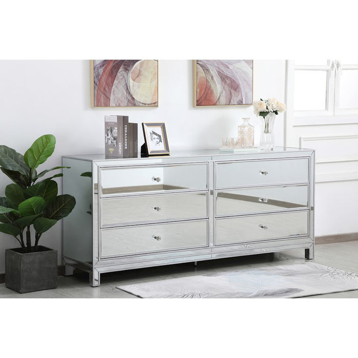 Elegant Decor Reflexion 72" Chests, Antique Silver