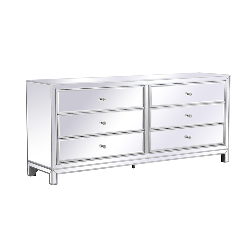 Elegant Decor Reflexion 72" Chests, Antique Silver